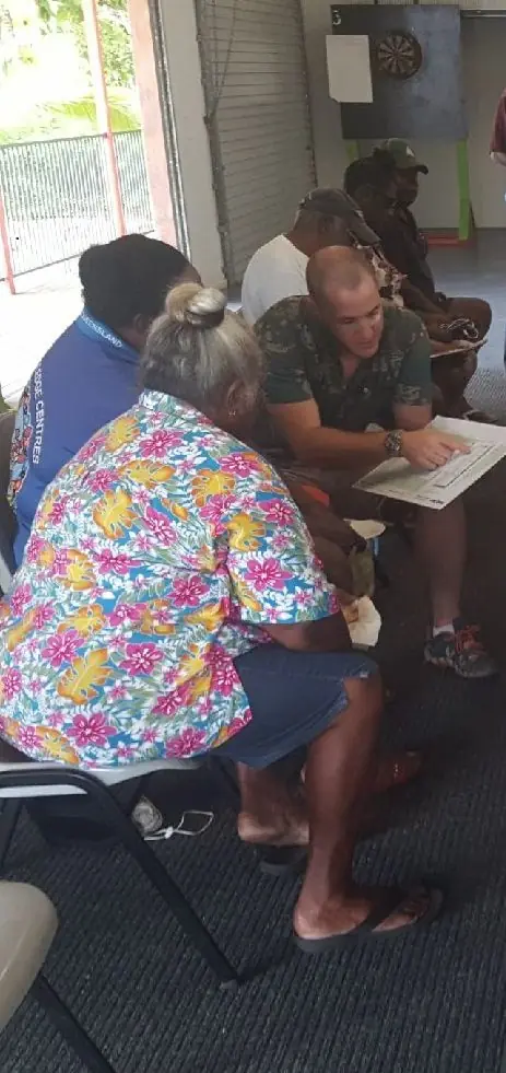 Community engagement session in a remote northern Australian community